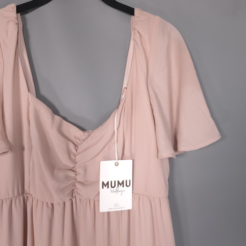 SHOW ME YOUR MUMU New Women's Nicole Maxi Dress XL Blush Pink Smocked - Picture 9 of 9